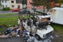 Wohnmobil ausgebrannt Koeln Porz Linder Mauspfad P094